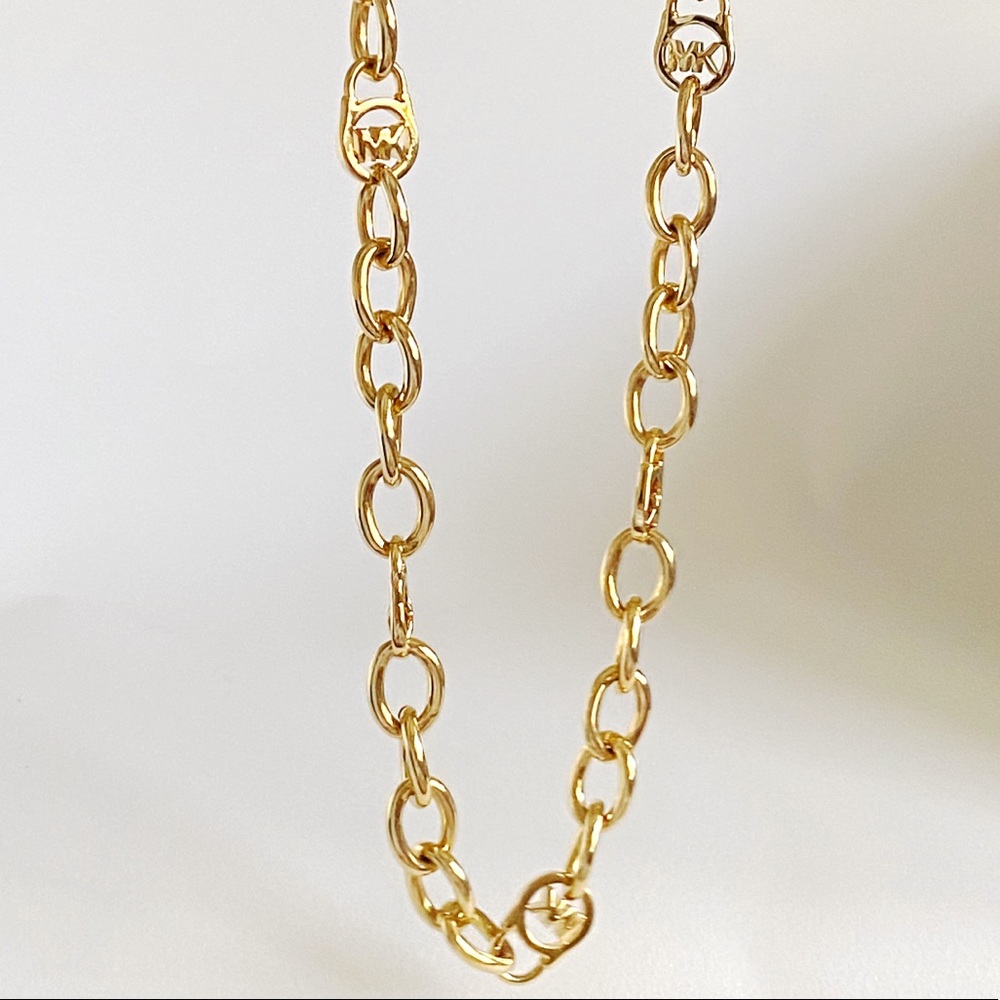 Michael Kors Gold Chain Link Long Necklace